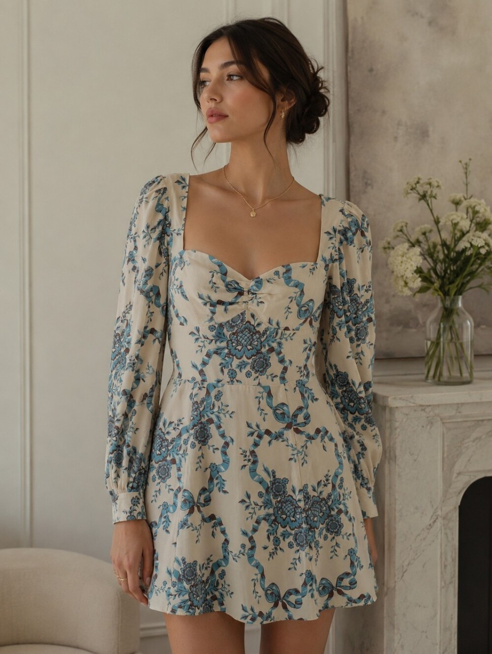 Sunday Best Aritzia Old Money Quiet Luxury Fairy Sweetheart Babydoll Mini Dress